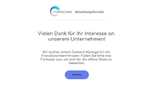 Bewerbungsformular (CUI)