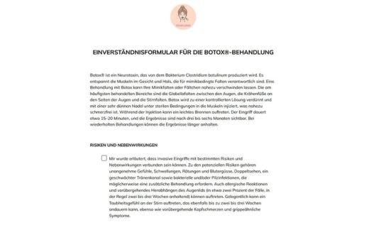 Botox-Einverständniserklärung