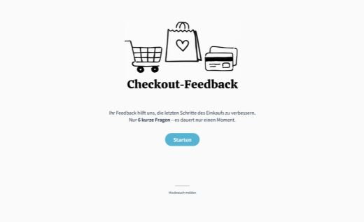 Checkout-Feedbackformular
