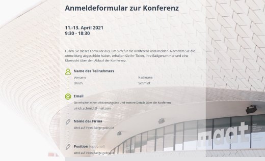Konferenz-Anmeldung