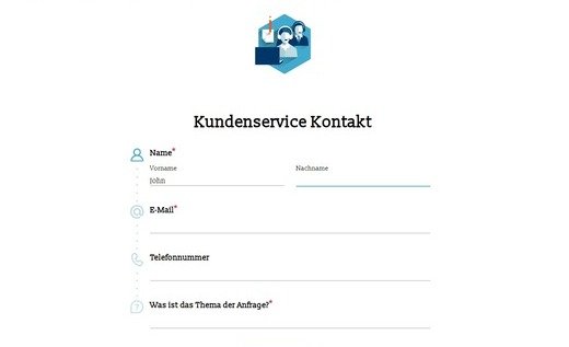 Kundenservice-Formular