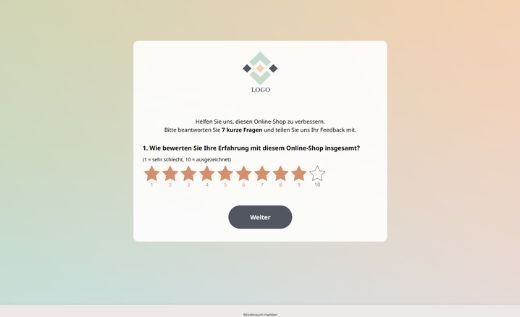 Feedbackformular für E-Commerce