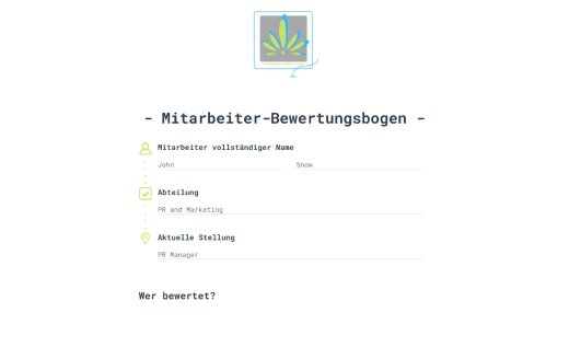 Mitarbeiter-Bewertungsbogen