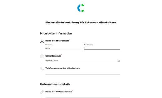 Foto-Einverständnis für Mitarbeiter