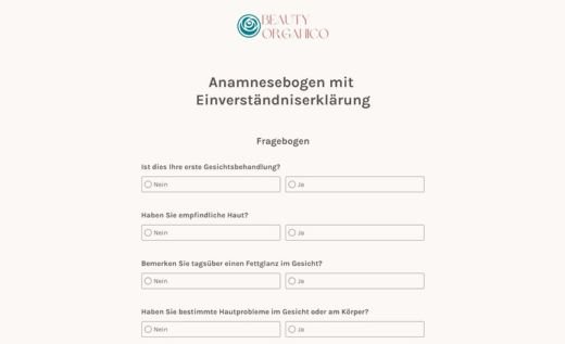 Anamnesebogen für KosmetikerInnen
