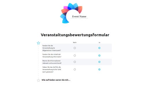 Veranstaltung Feedbackbogen