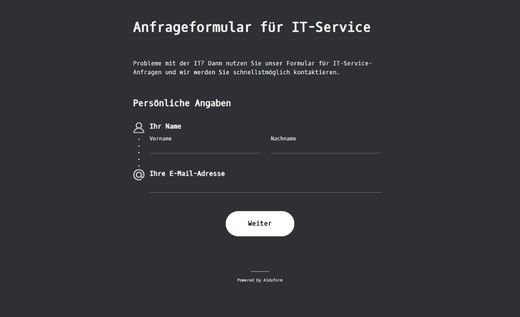 IT-Service-Anfrageformular