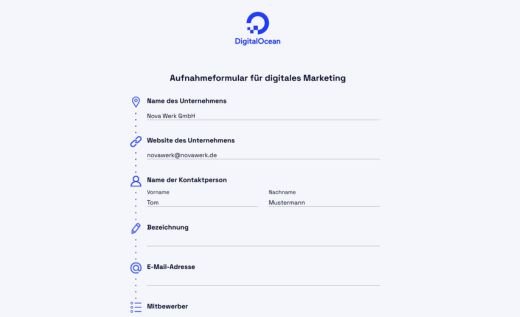 Musterfragebogen für Marketing
