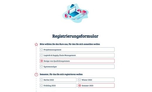 Kurs-Anmeldeformular