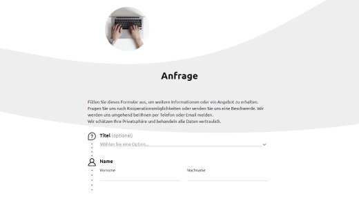 Formular für allgemeine Anfragen