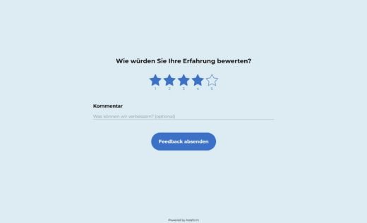 Einfaches Feedbackformular