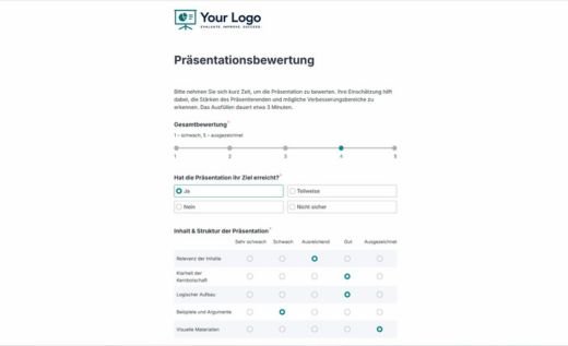 Präsentations-Bewertungsbogen