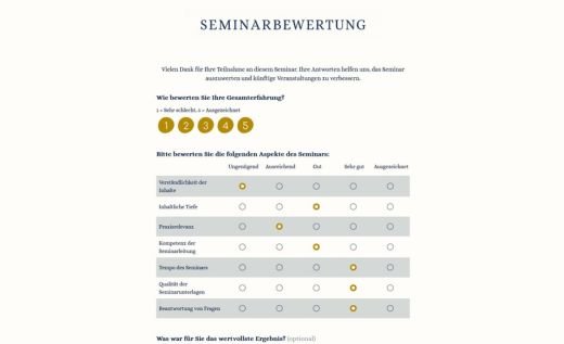 Seminarbewertung