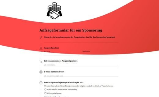 Sponsoringanfrage