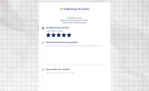 Schüler-Feedbackbogen