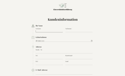 Tattoo-Einverständniserklärung