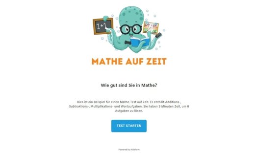 Mathe-Test auf Zeit