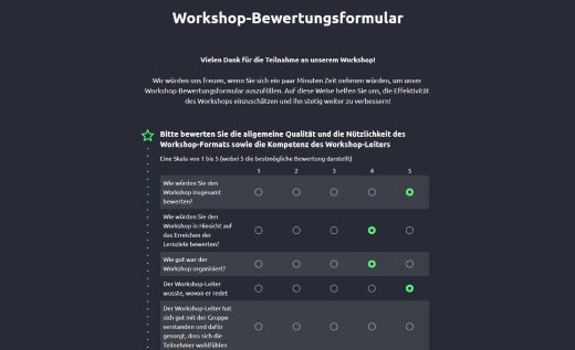 Fragebogen zur Workshop-Evaluation