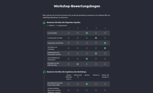 Workshop-Evaluationsbogen