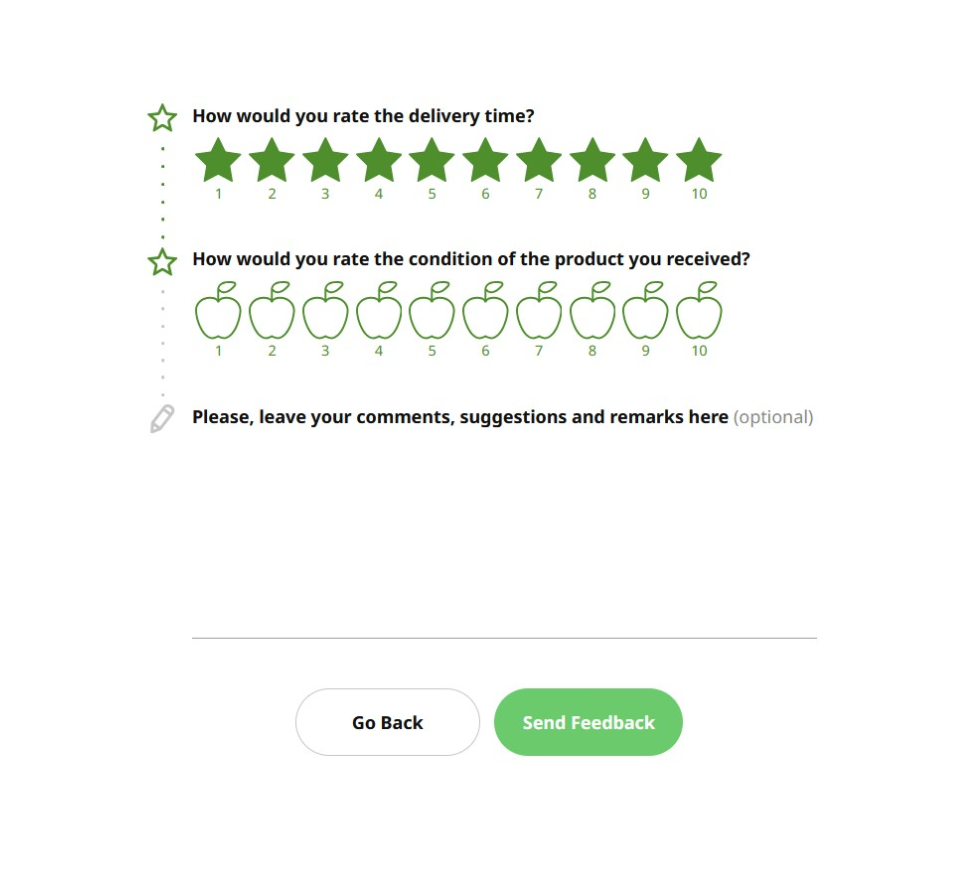 Customer — Customer feedback forms
