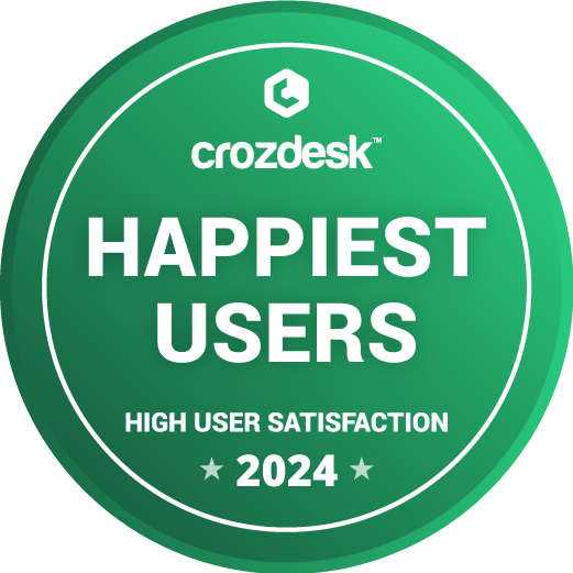 AidaForm&rsquo;s Happiest Users Award from Crozdesk