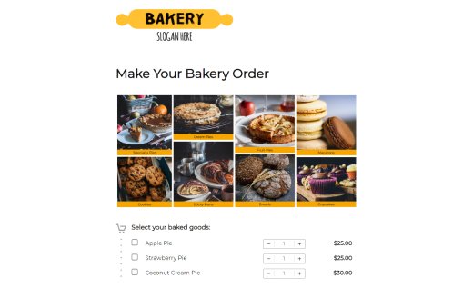 Bakery Order Form
