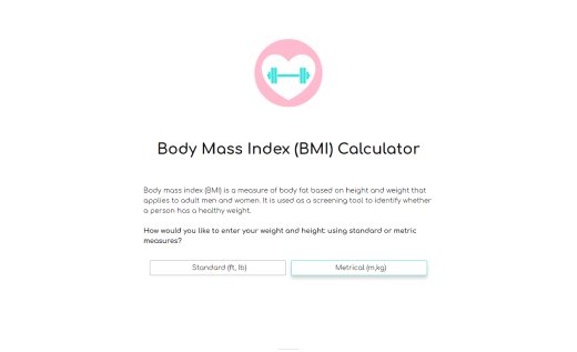 Body Mass Index Calculator