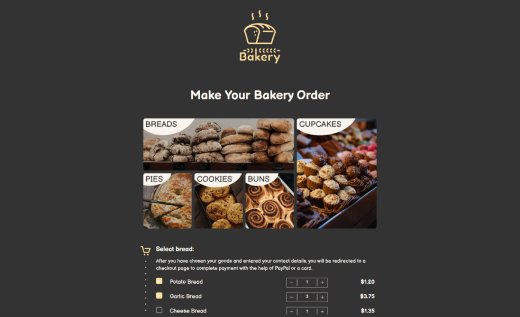 Online Checkout Form