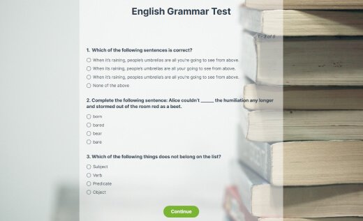 Test de grammaire - GRATUIT