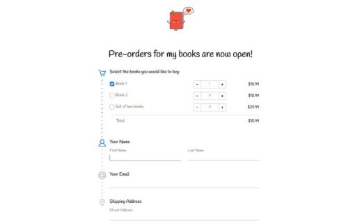 Formulaire de pré-commande