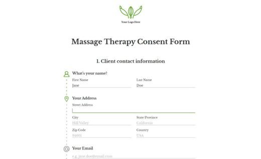 Consentement au massage