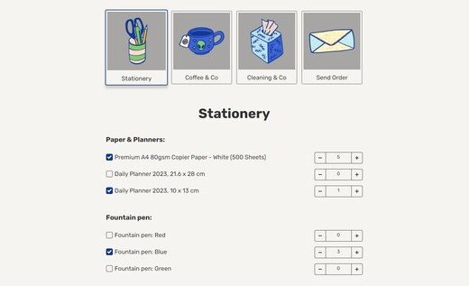 Formulaire de demande de fournitures