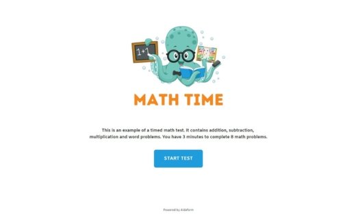 Test de mathématiques chronométré