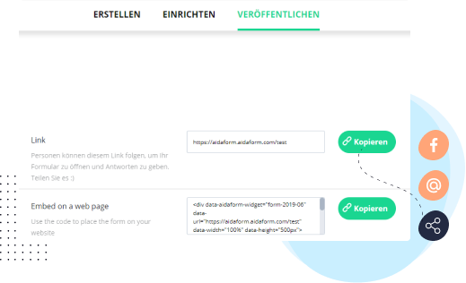 Veröffentlichen Sie Ihr Kontaktformular