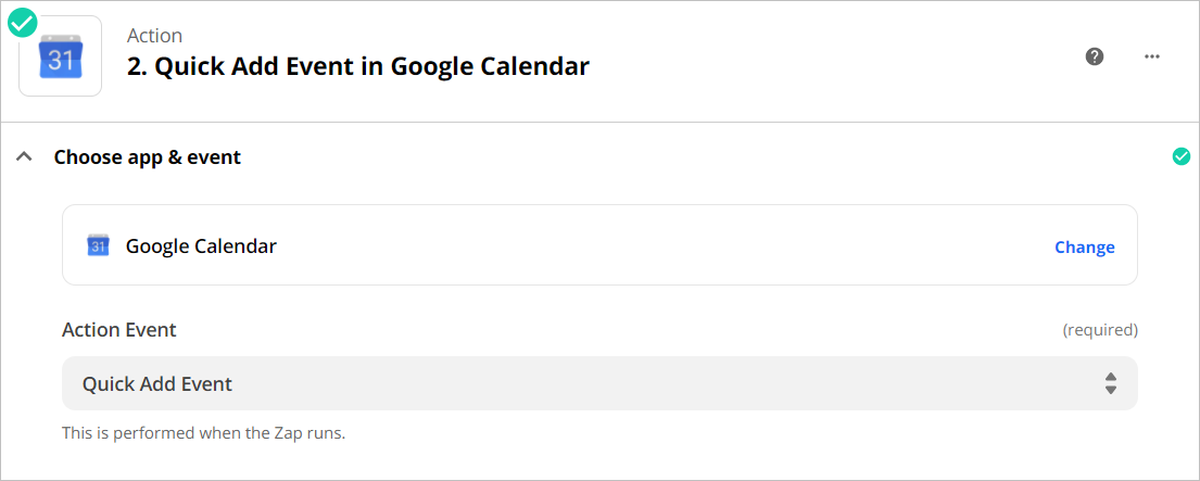 How to set up AidaForm + Google Calendar Zapier integration
