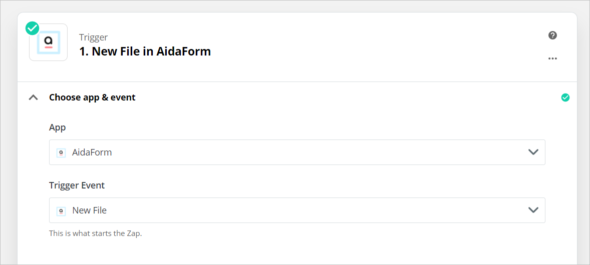 How to set up AidaForm + Google Drive Zapier integration