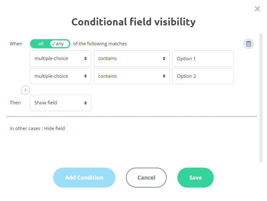 How to Hide/Show Fields on a Form using the Conditional Visibility Feature