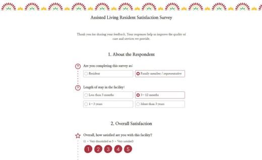 Assisted Living Resident Satisfaction Survey