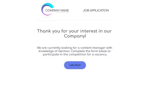 Conversational Job Application Form