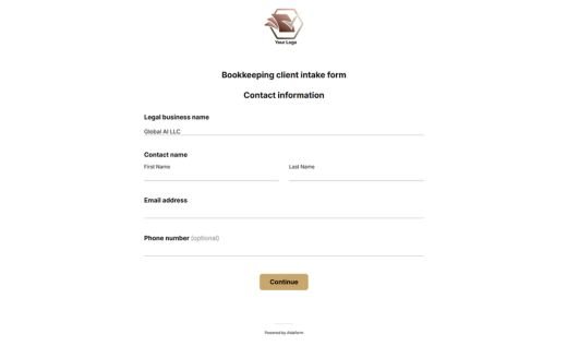 Bookkeeping Client Intake Form