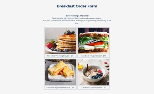 Breakfast Order Form