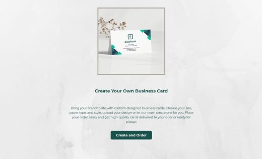 Business Card Order Form