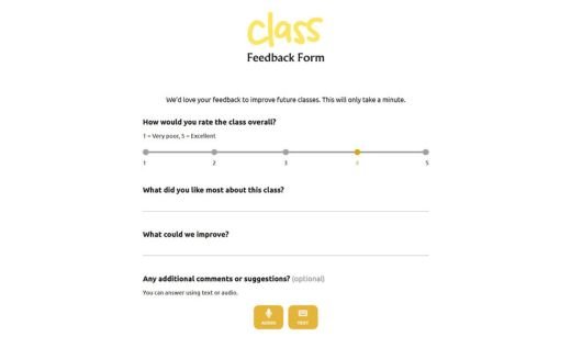 Class Feedback Survey