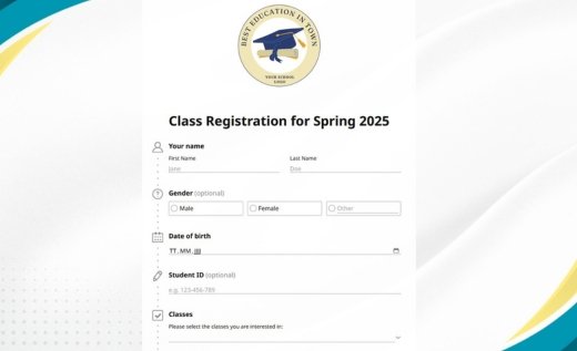 Class Registration Form