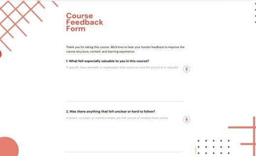 Course Feedback Form