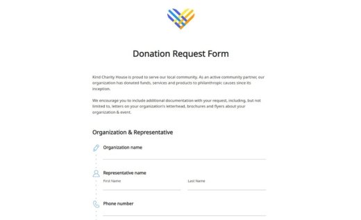 Donation Request Form