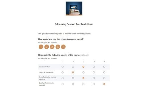 E-learning Session Feedback Form