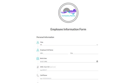 Employee Information Form