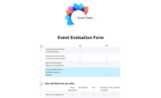 Event Evaluation Form