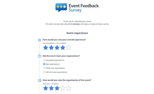 Event Feedback Survey